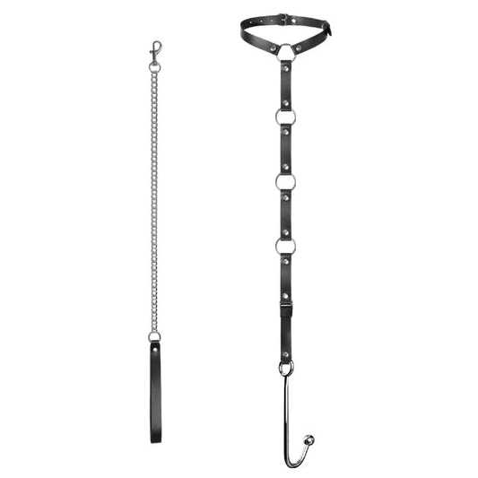 EverydayUse Collar Kinky Hook with Anal Leash 5853 and 0928